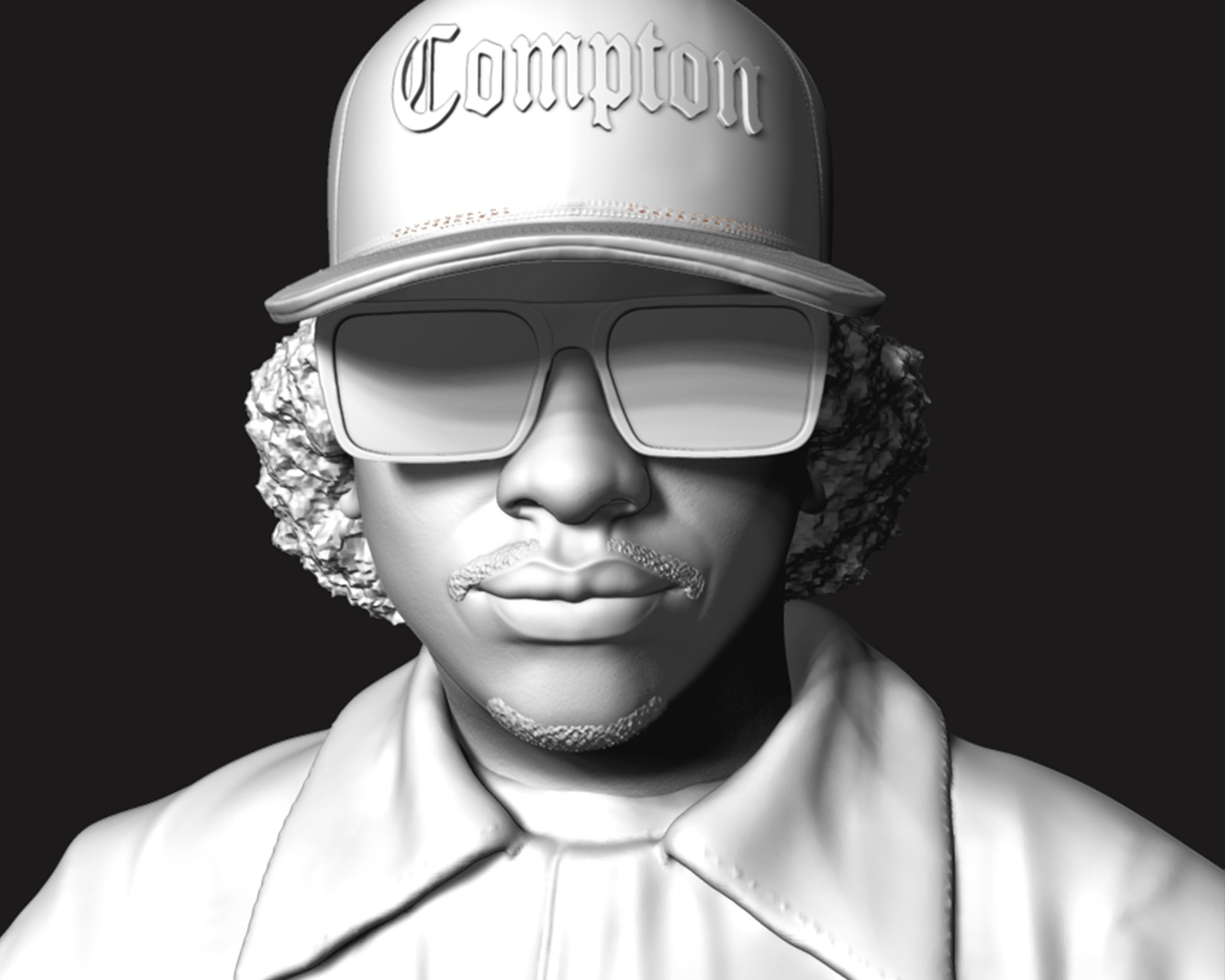 Eazy-E Bust 3D print model_10