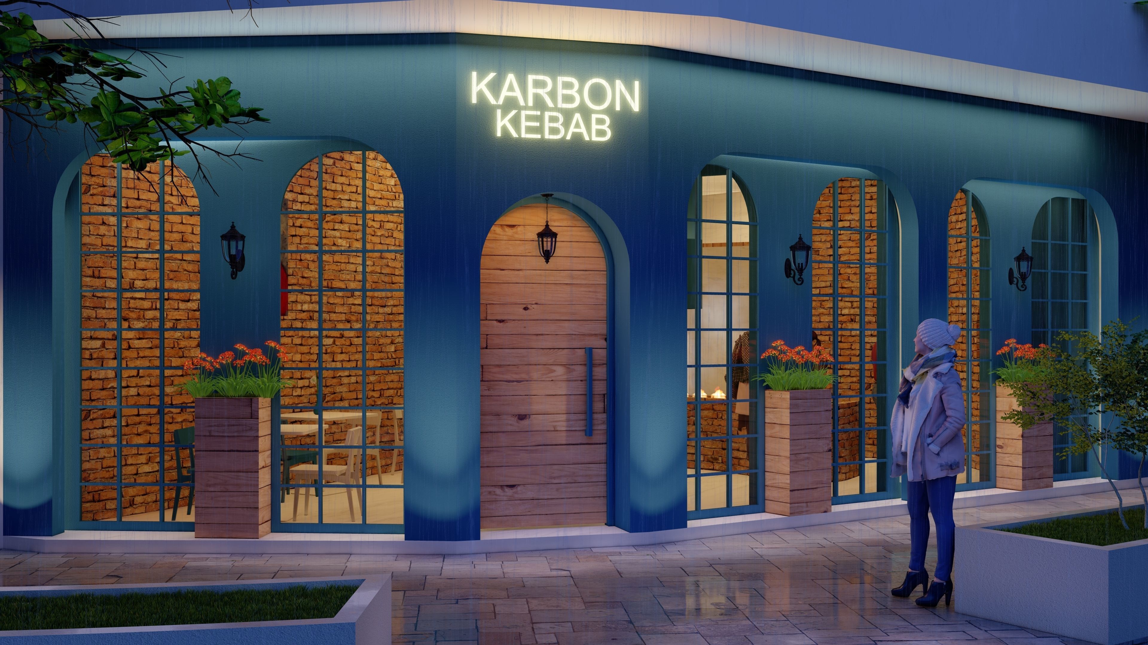 urban street store with facade and interior 3D model | CGTrader