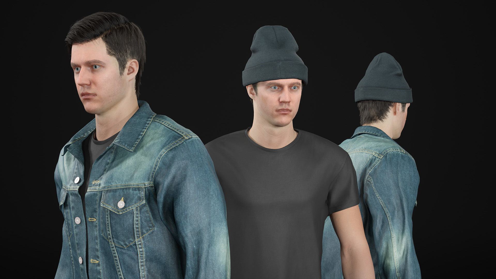 Man - Autumn Outfit 7 - Modular - Rigged Low-poly 3D model_23