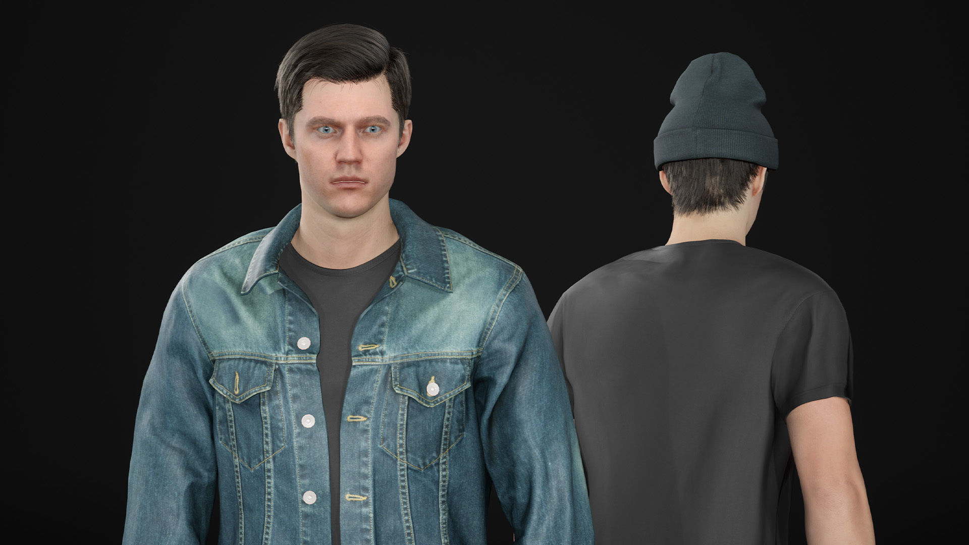 Man - Autumn Outfit 7 - Modular - Rigged Low-poly 3D model_24