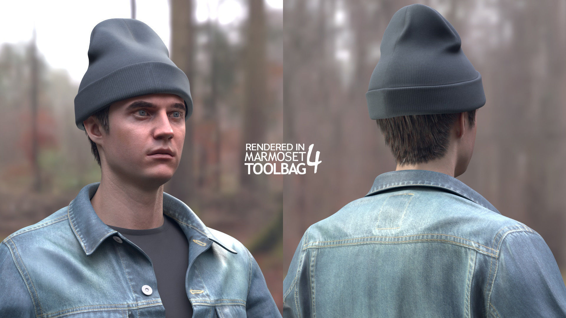 Man - Autumn Outfit 7 - Modular - Rigged Low-poly 3D model_10