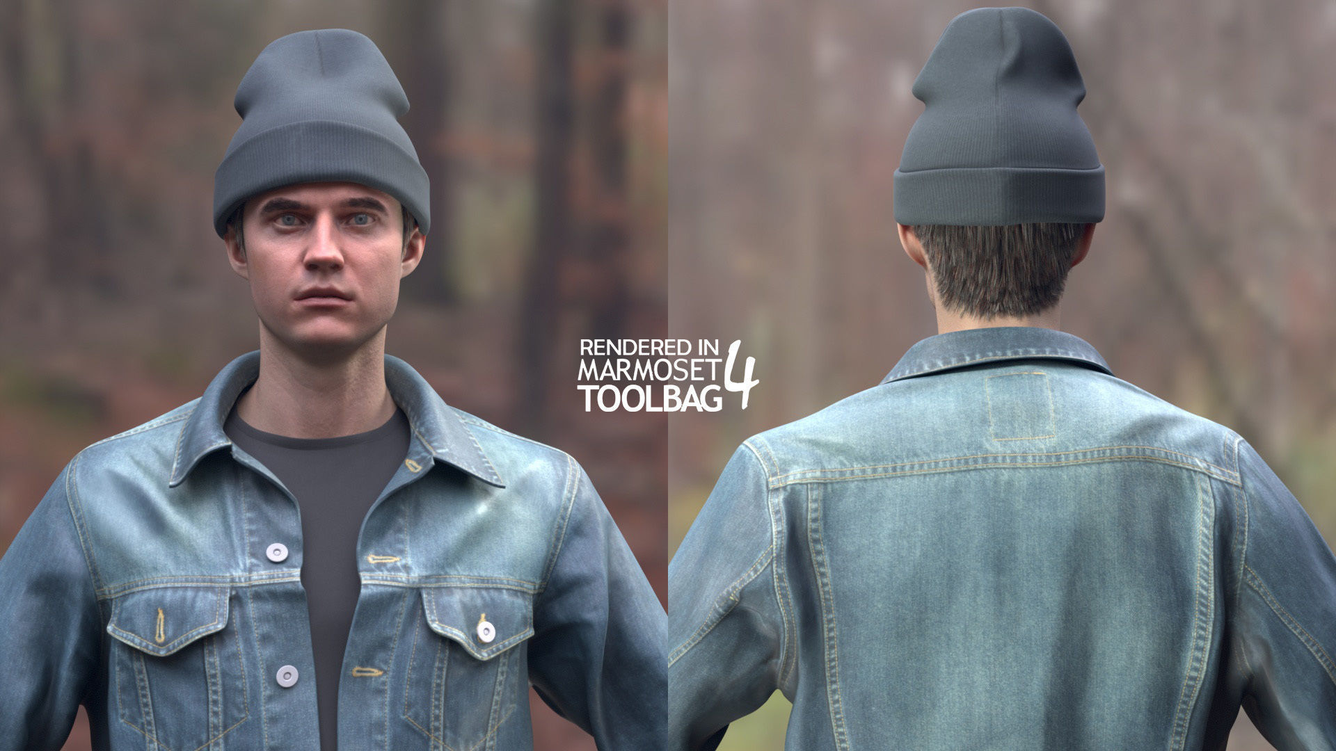 Man - Autumn Outfit 7 - Modular - Rigged Low-poly 3D model_6