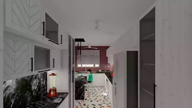 interior kitchen scene