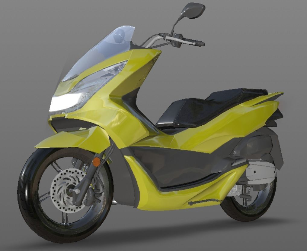 Honda PCX 125 Bike 3D Model Game Model Low-poly 3D model_13