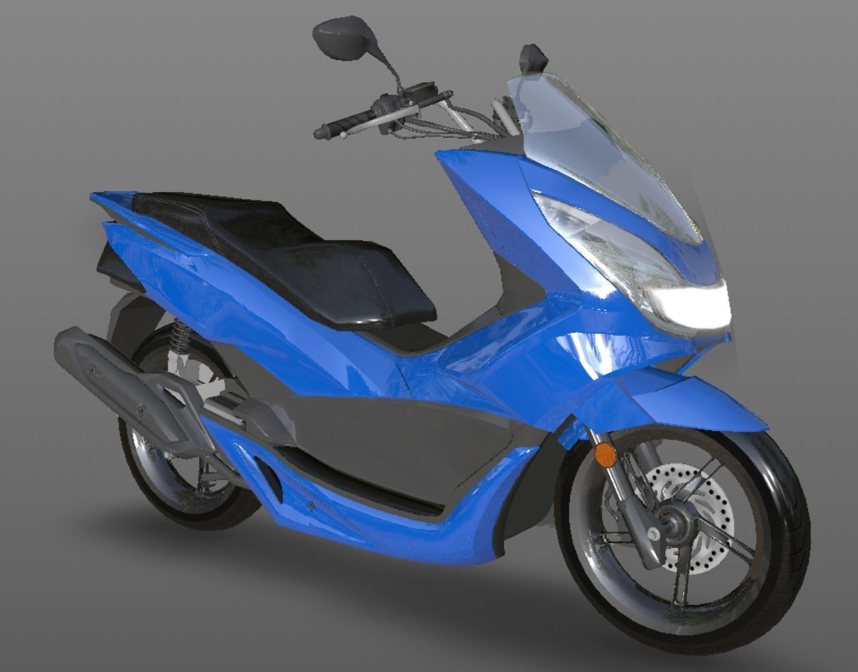 Honda PCX 125 Bike 3D Model Game Model Low-poly 3D model_1