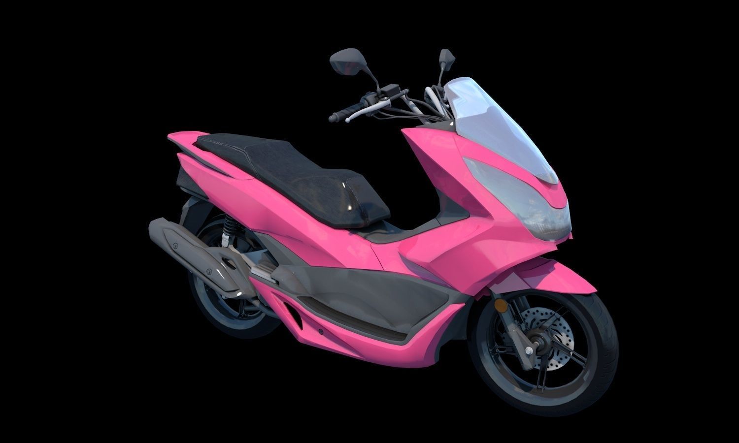 Honda PCX 125 Bike 3D Model Game Model Low-poly 3D model_2