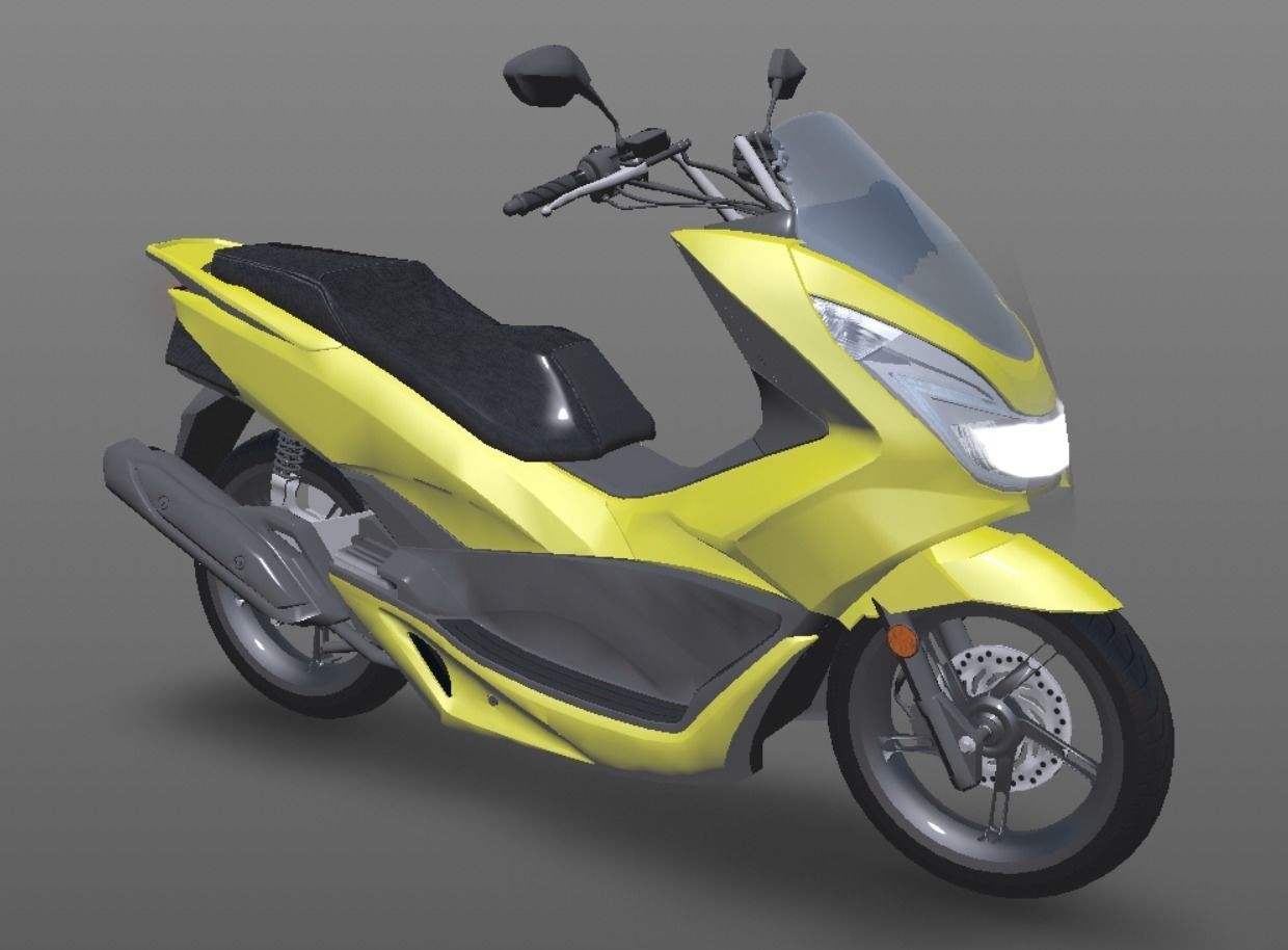 Honda PCX 125 Bike 3D Model Game Model Low-poly 3D model_3