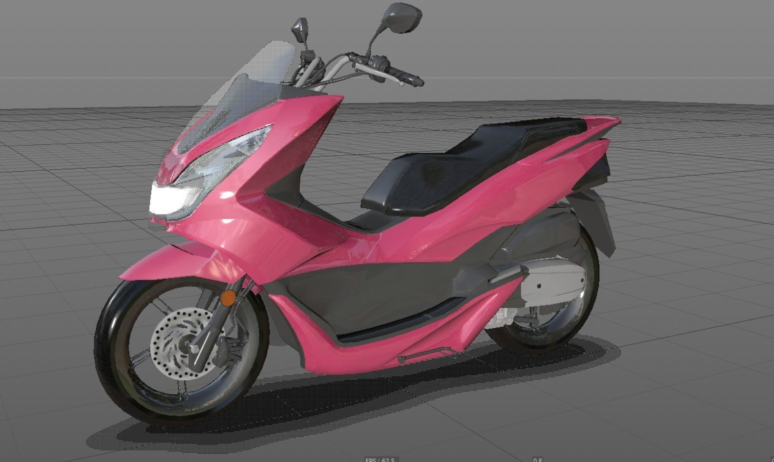 Honda PCX 125 Bike 3D Model Game Model Low-poly 3D model_7