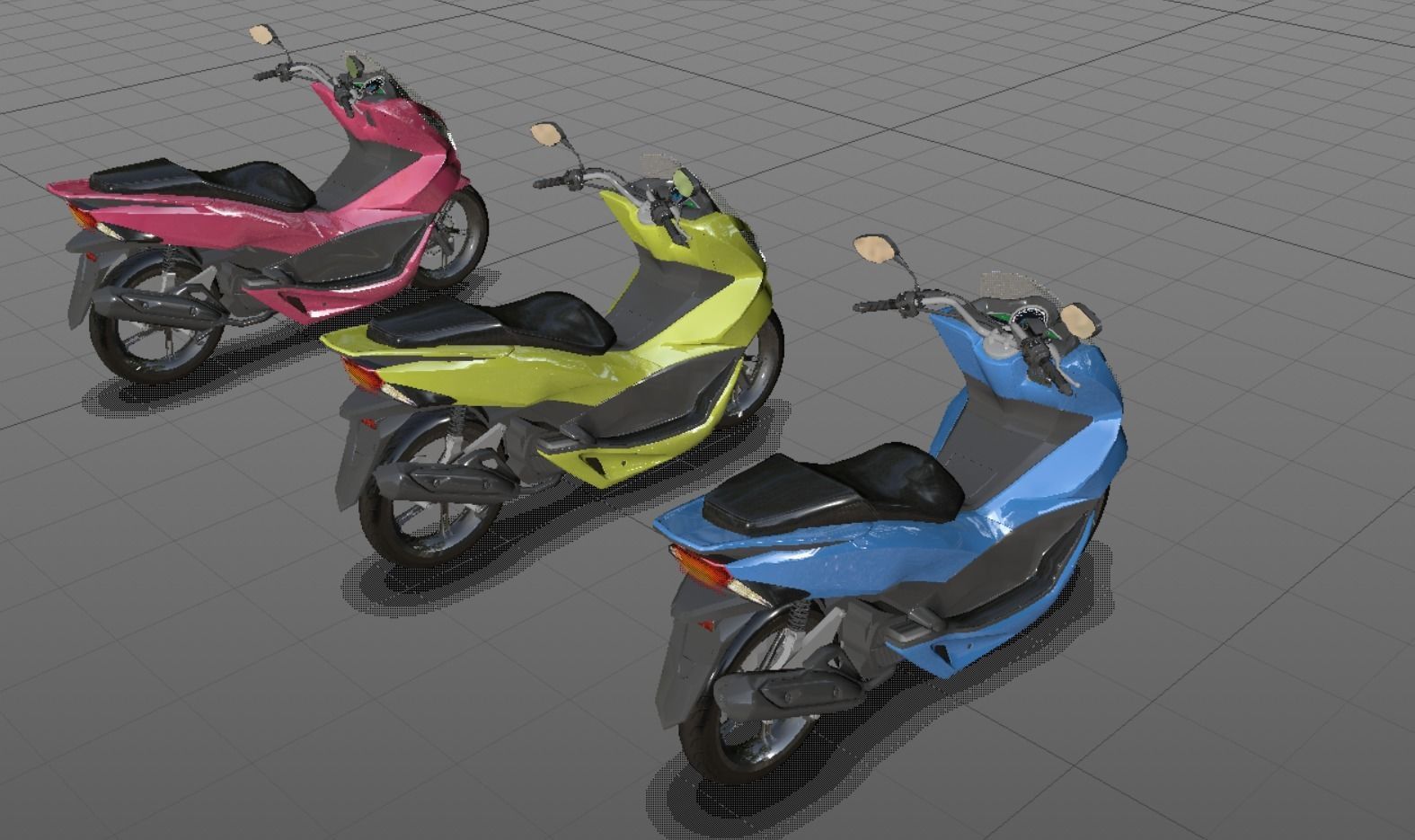 Honda PCX 125 Bike 3D Model Game Model Low-poly 3D model_11