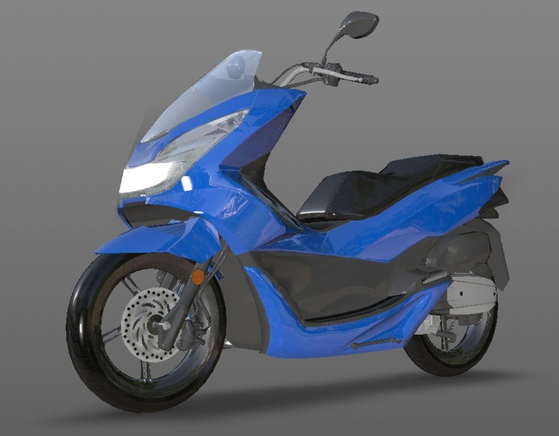 Honda PCX 125 Bike 3D Model Game Model Low-poly 3D model_14