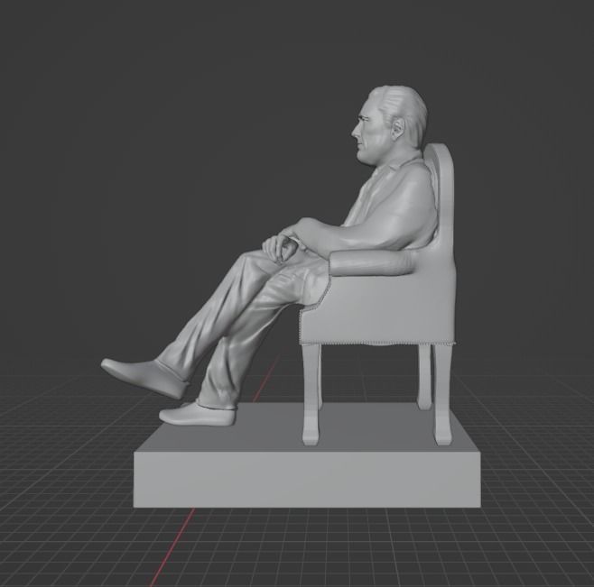 Franklin Delano Roosevelt 3D print model_1
