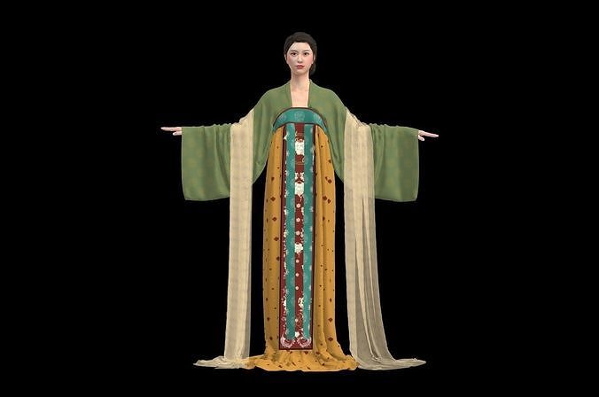 Tang Qi chest Ruqun - Dream Chang an Free 3D model