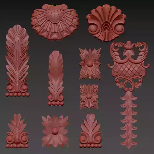 Classic 3d model pattern Luxury inlaid gold 3D model Classic 3d model pattern Luxury inlaid gold 3D model