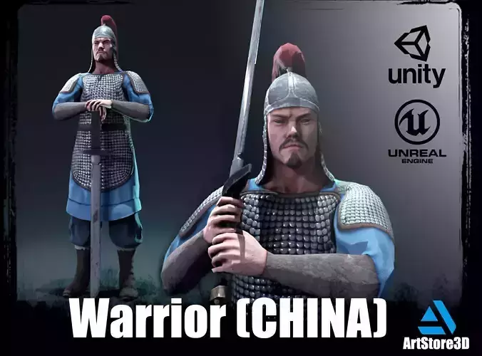 Warrior - CHINA -Optimize Low-poly 3D model