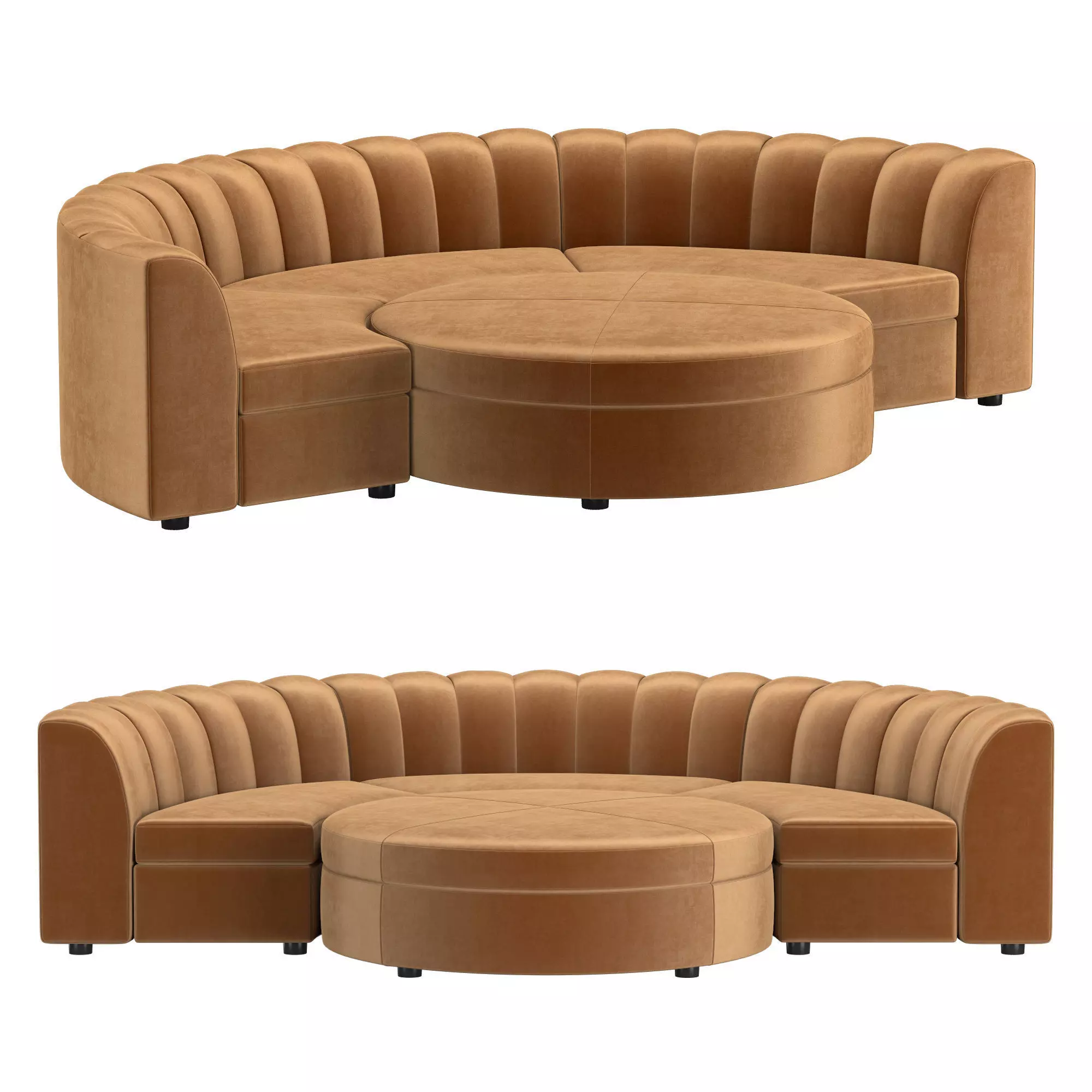 VALENTINA MODULAR CONCAVE SOFA 3D model_0