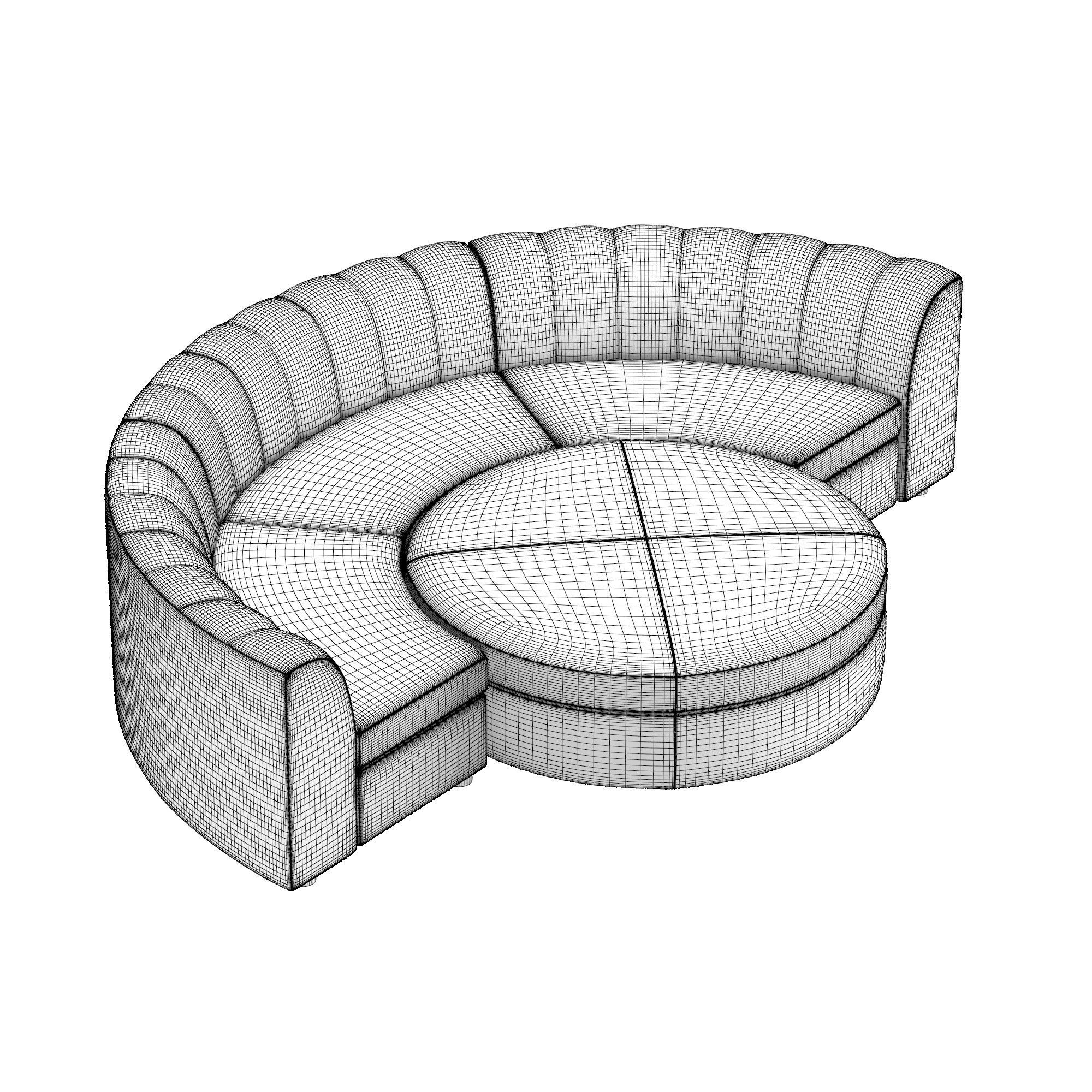 VALENTINA MODULAR CONCAVE SOFA 3D model_5