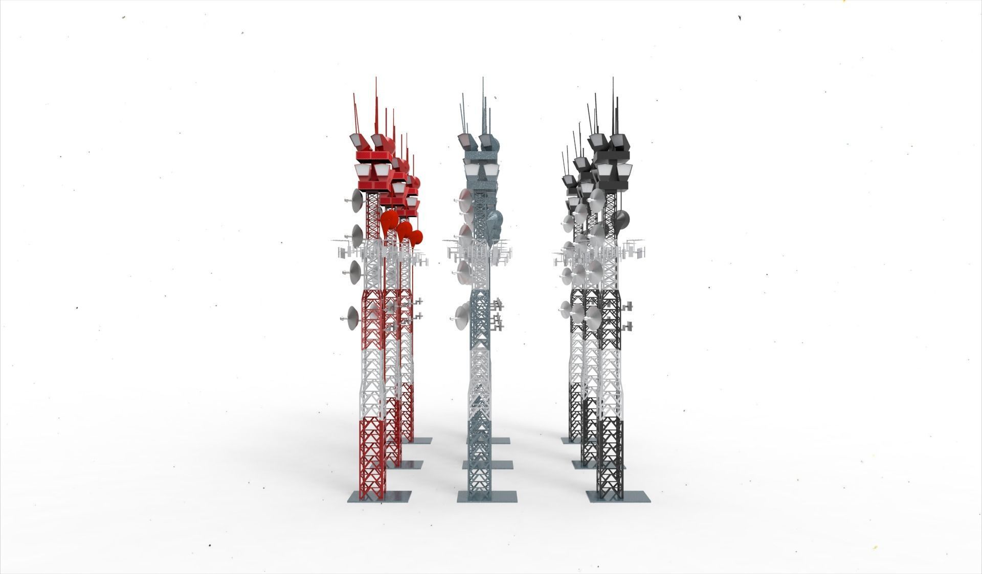 Base station tower 3D model_4