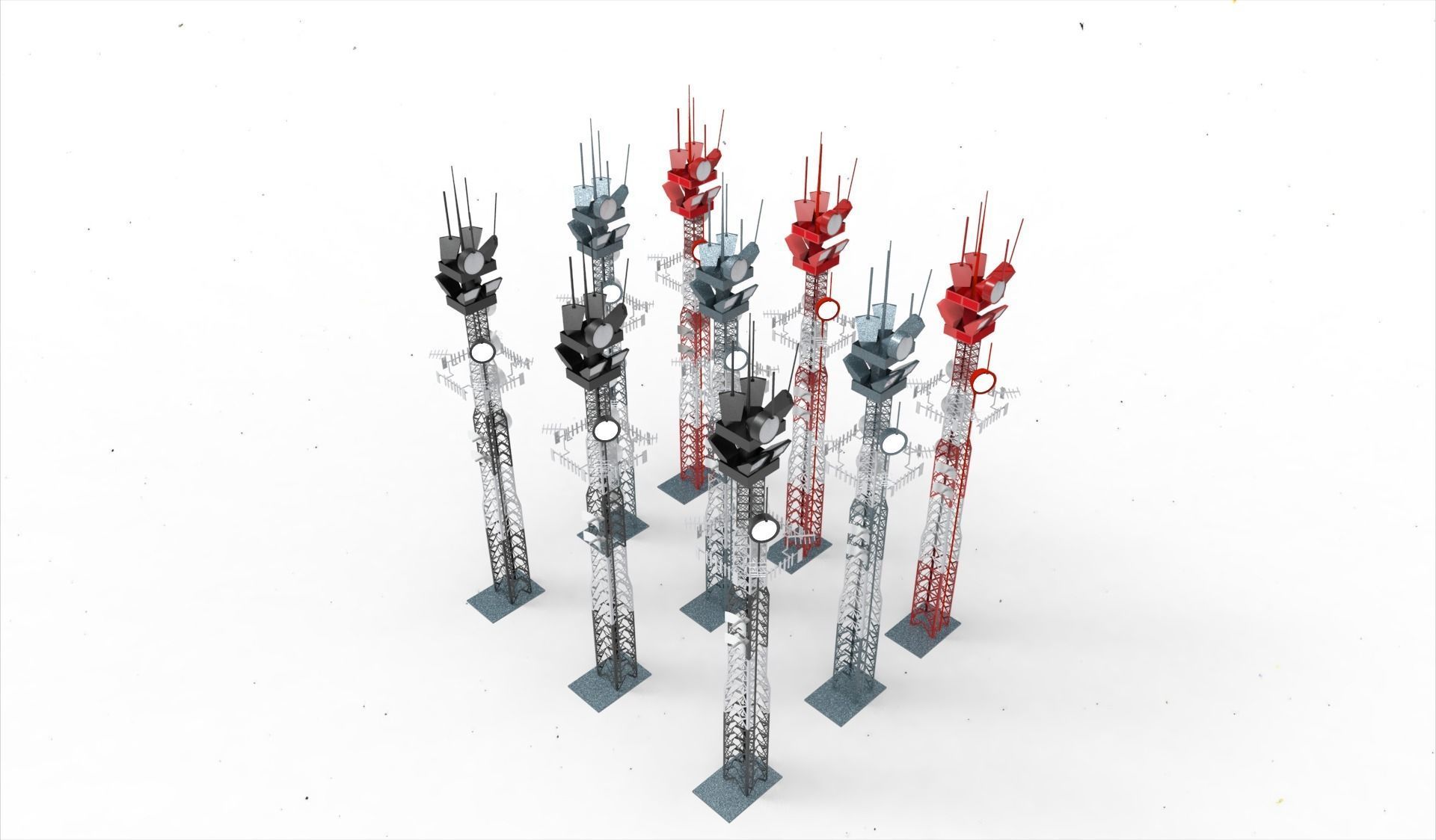 Base station tower 3D model_6