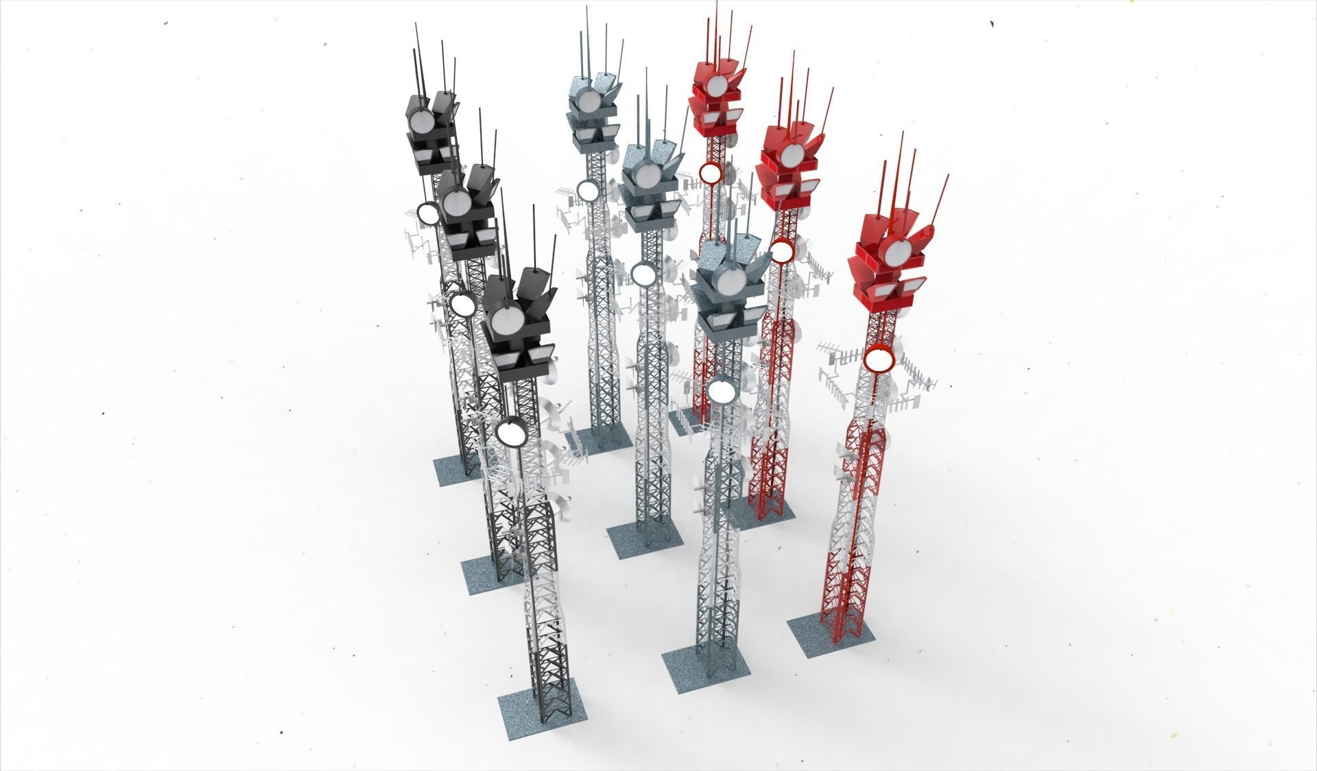 Base station tower 3D model_5