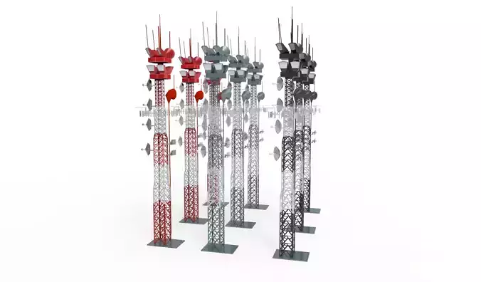 Base station tower 3D model