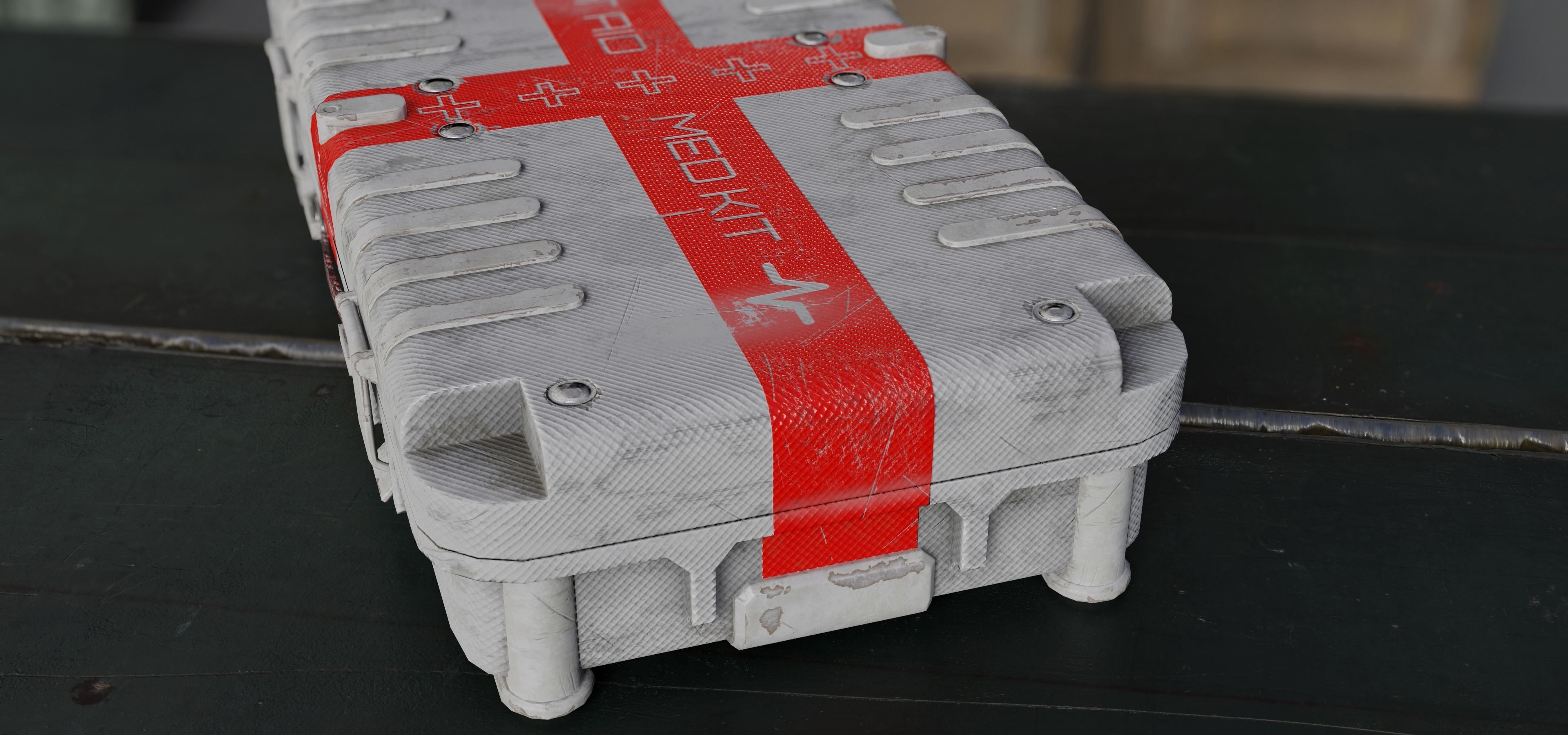 Medical box game ready first aid med kit - 3966 Low-poly 3D model_1