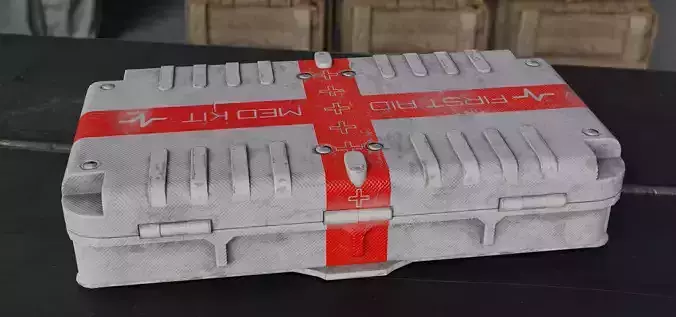 Medical box game ready first aid med kit - 3966 Low-poly 3D model
