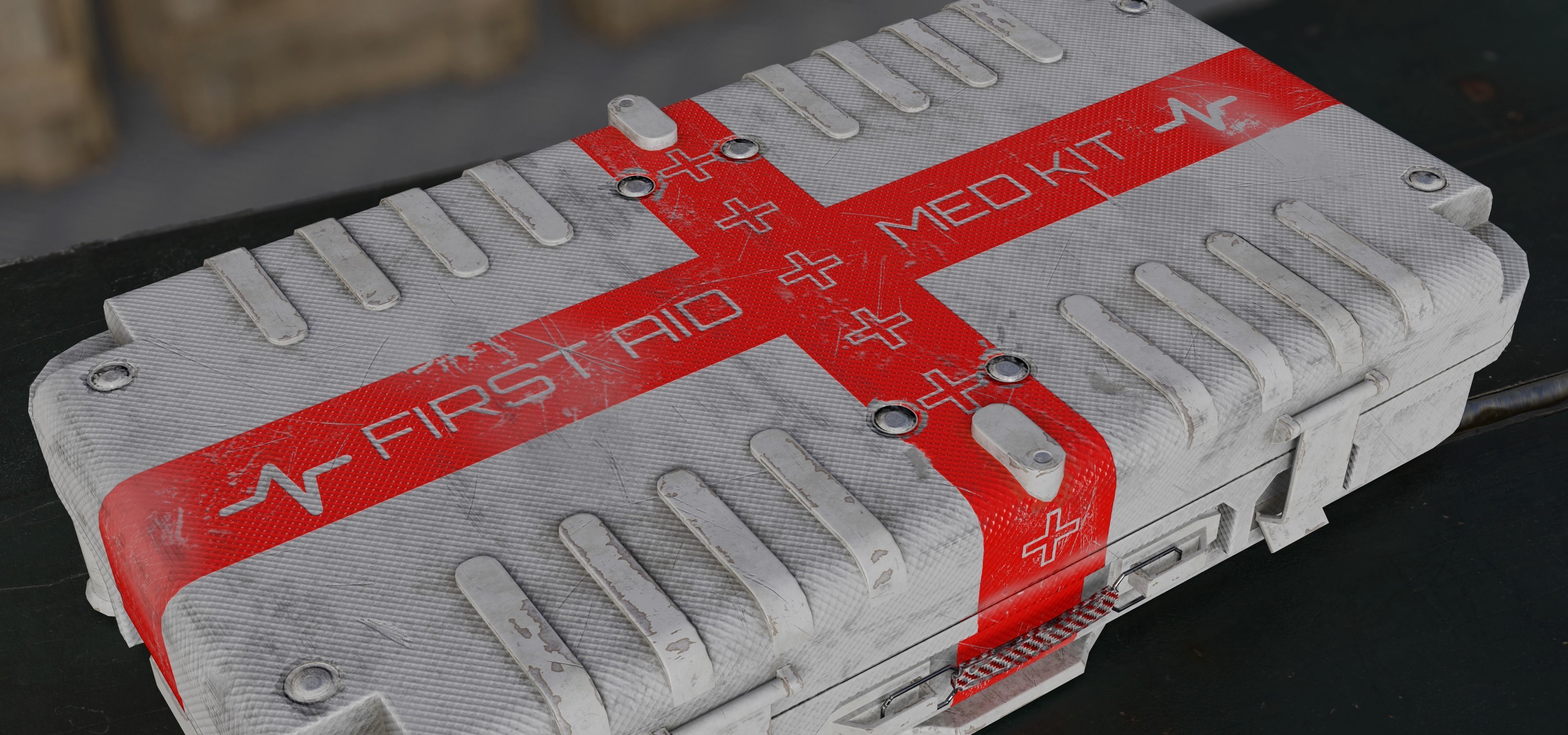 Medical box game ready first aid med kit - 3966 Low-poly 3D model_2