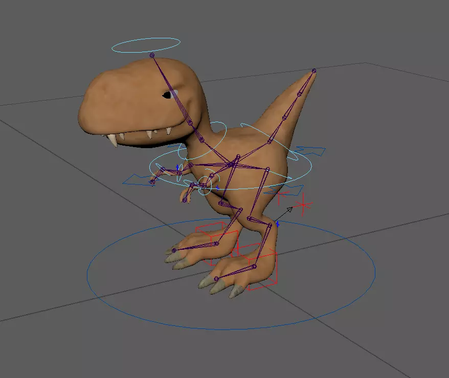 3D Cute Dinosaur Maya Rigged Textured Low-poly 3D model_0
