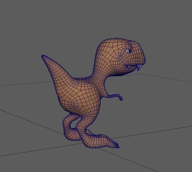 3D Cute Dinosaur Maya Rigged Textured Low-poly 3D model_5