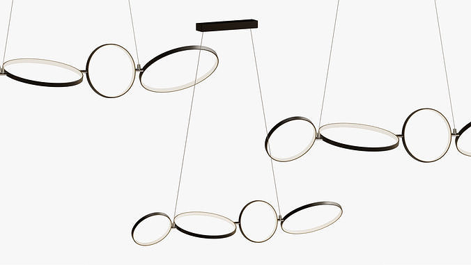 Trio Rondo pendant lamp 3D model