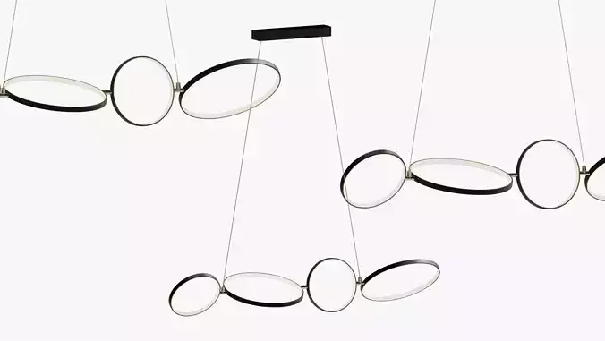 Trio Rondo pendant lamp 3D model