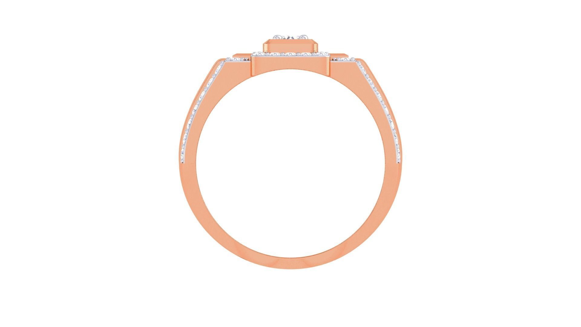 Solitaire Men Groom Gents Diamond Ring 3dm stl obj mtl 3mf glb 3D print model_10