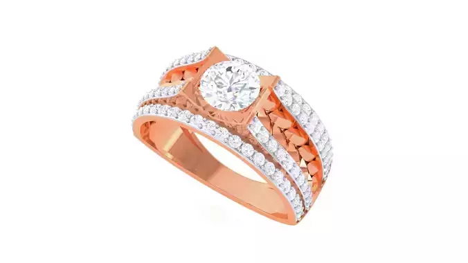 Solitaire Men Groom Gents Diamond Ring 3dm stl obj mtl 3mf glb