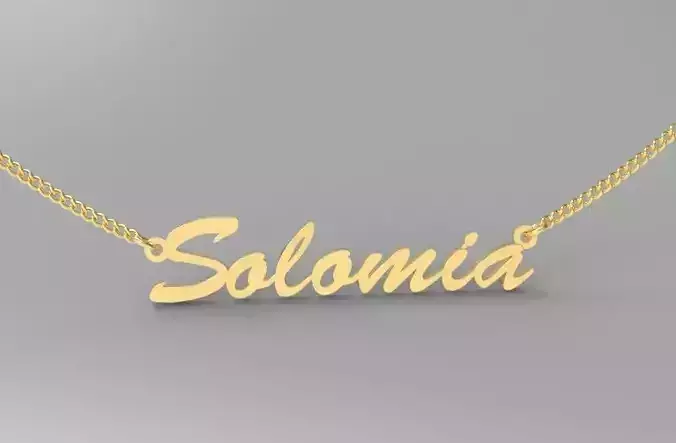 Solomia name pendant 3D print model