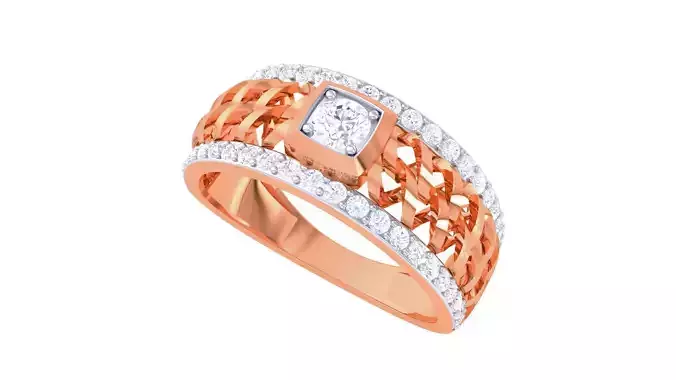 Solitaire Men Groom Gents Diamond Ring 3dm stl obj mtl 3mf glb