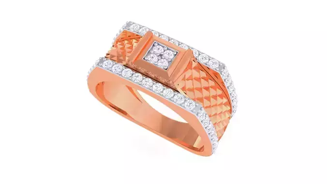 Men Groom Gents Diamond Ring 3dm stl obj mtl 3mf glb