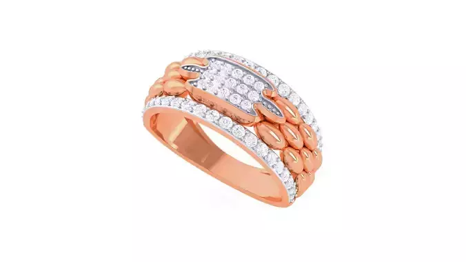 Woven Wire Rope Men Groom Gents Diamond Ring 3dm stl obj mtl