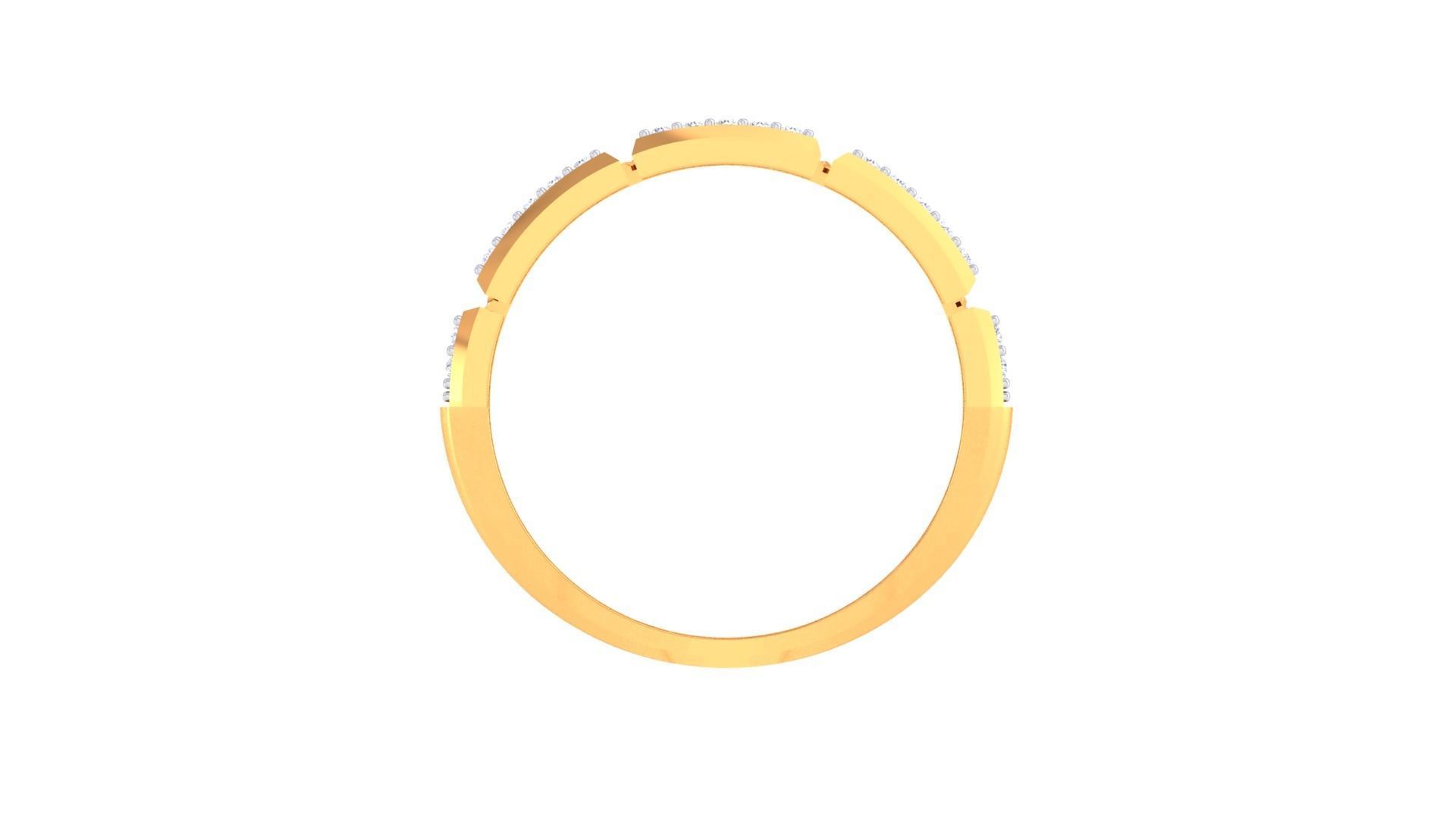 Men Groom Gents Diamond Ring 3dm stl obj mtl 3mf glb 3D print model_9