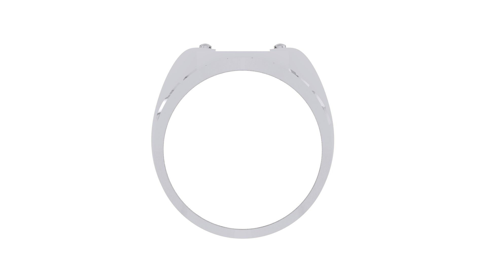 Letter H Screw Head Men Groom Gents Diamond Ring 3dm stl obj 3D print model_8