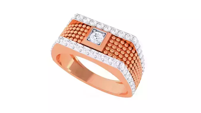 Solitaire Men Groom Gents Diamond Ring 3dm stl obj mtl 3mf glb