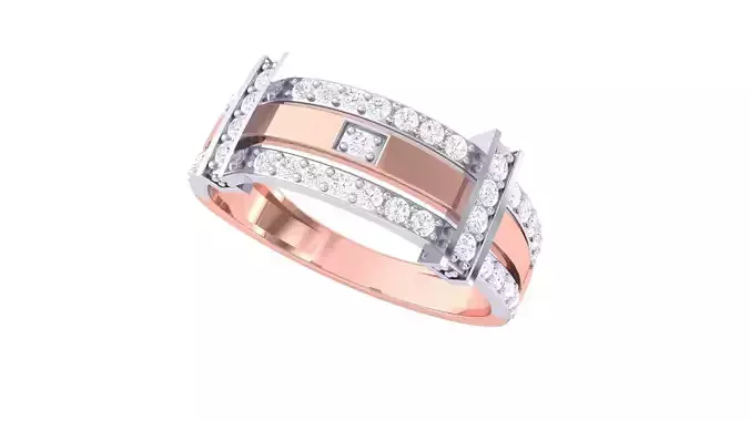 Mens Groom Gents Diamond Ring 3dm stl obj mtl 3mf glb