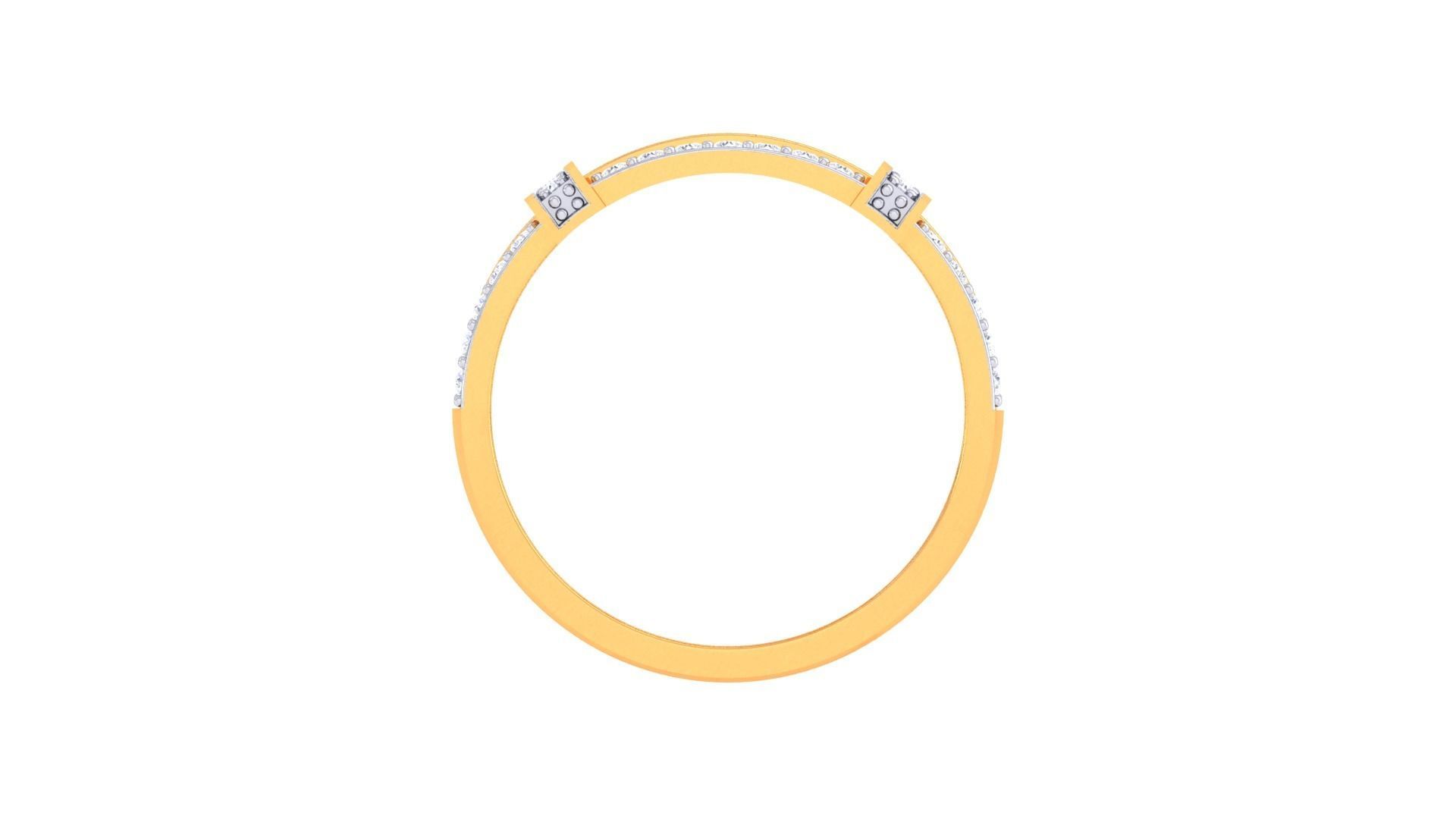 Mens Groom Gents Diamond Ring 3dm stl obj mtl 3mf glb 3D print model_9