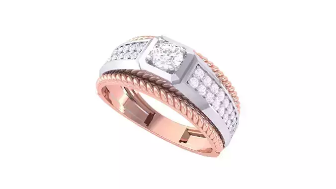 Solitaire Men Groom Gents Diamond Ring 3dm stl obj mtl 3mf glb