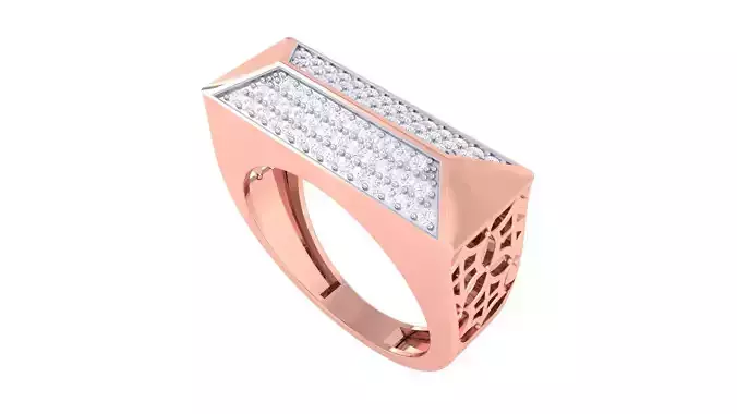 Men Groom Gents Diamond Ring 3dm stl obj mtl 3mf glb