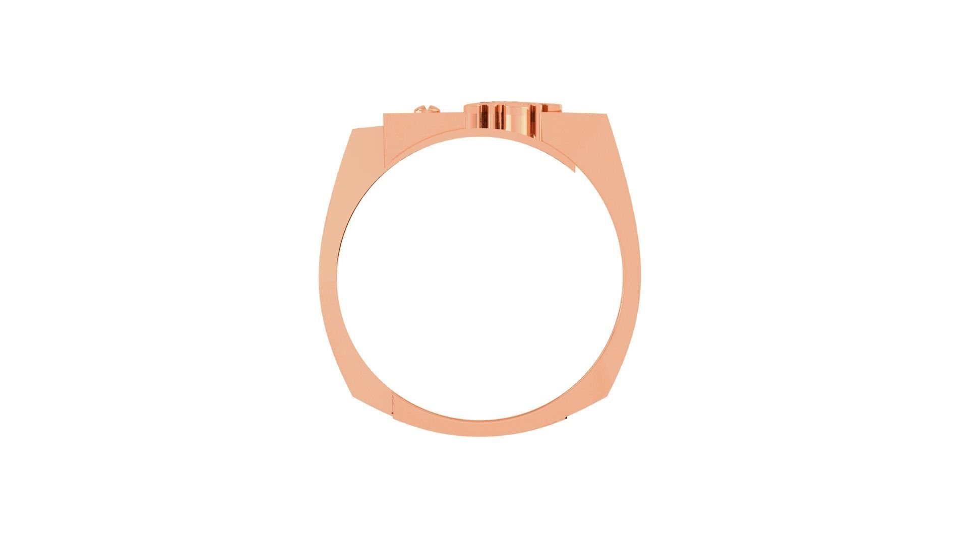 King Men Groom Gents Diamond Ring 3dm stl obj mtl 3mf glb 3D print model_10