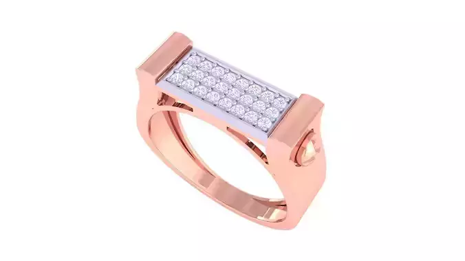 Screw Head Men Groom Gents Diamond Ring 3dm stl obj mtl 3mf glb