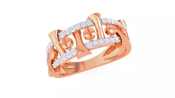 Screw Head Entangled Men Groom Gents Diamond Ring 3dm stl obj 3D print model
