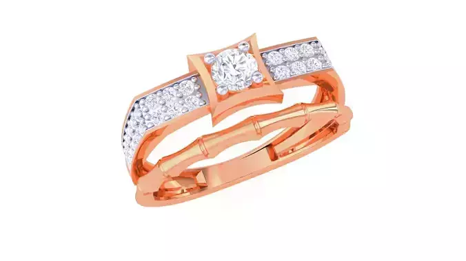 Solitaire Men Groom Gents Diamond Ring 3dm stl obj mtl 3mf glb