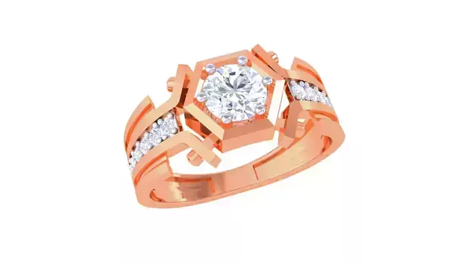 Solitaire Men Groom Gents Diamond Ring 3dm stl obj mtl 3mf glb