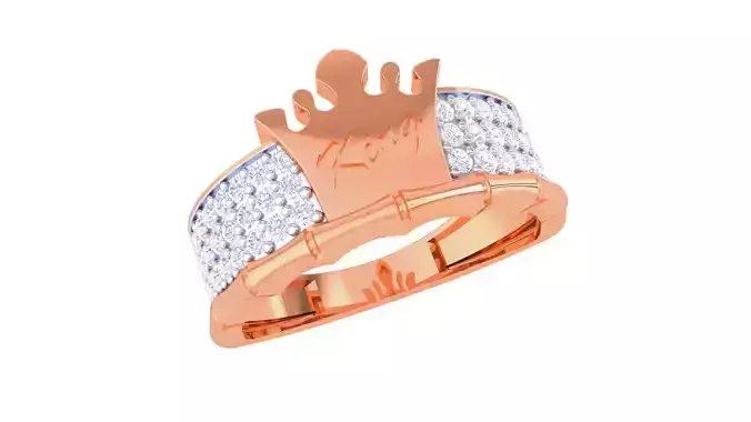 King Men Groom Gents Diamond Ring 3dm stl obj mtl 3mf glb 3D print model King Men Groom Gents Diamond Ring 3dm stl obj mtl 3mf glb 3D print model